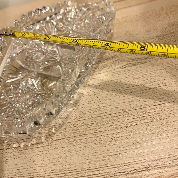 Vintage crystal brilliance cut glass celery dish with saw tooth edge - Picture 8 of 8